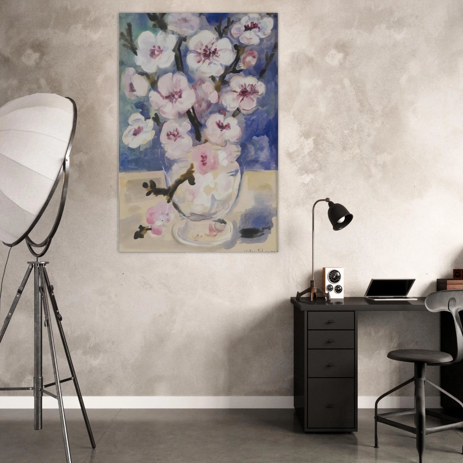 Dogwood Blossoms - Post-Impressionism - Natalia Goncharova Art Prints - 100x150 cm / 40x60″ inches | Natalia Goncharova Poster | Natalia Goncharova Prints