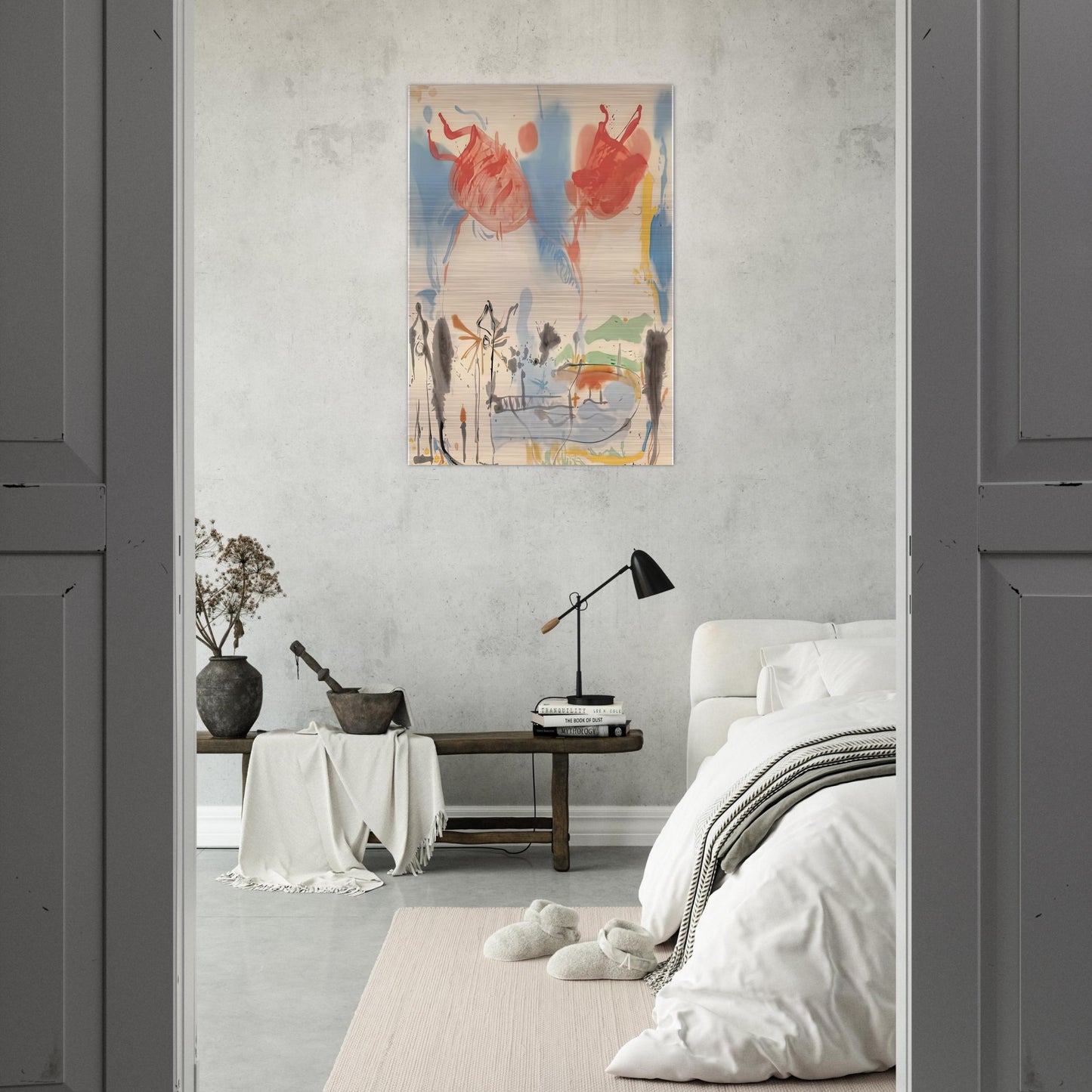 Round Trip, 1957- - Helen Frankenthaler Brushed Aluminum Print - 70x100 cm / 28x40 inches | Helen Frankenthaler Aluminum Print | Helen Frankenthaler Prints