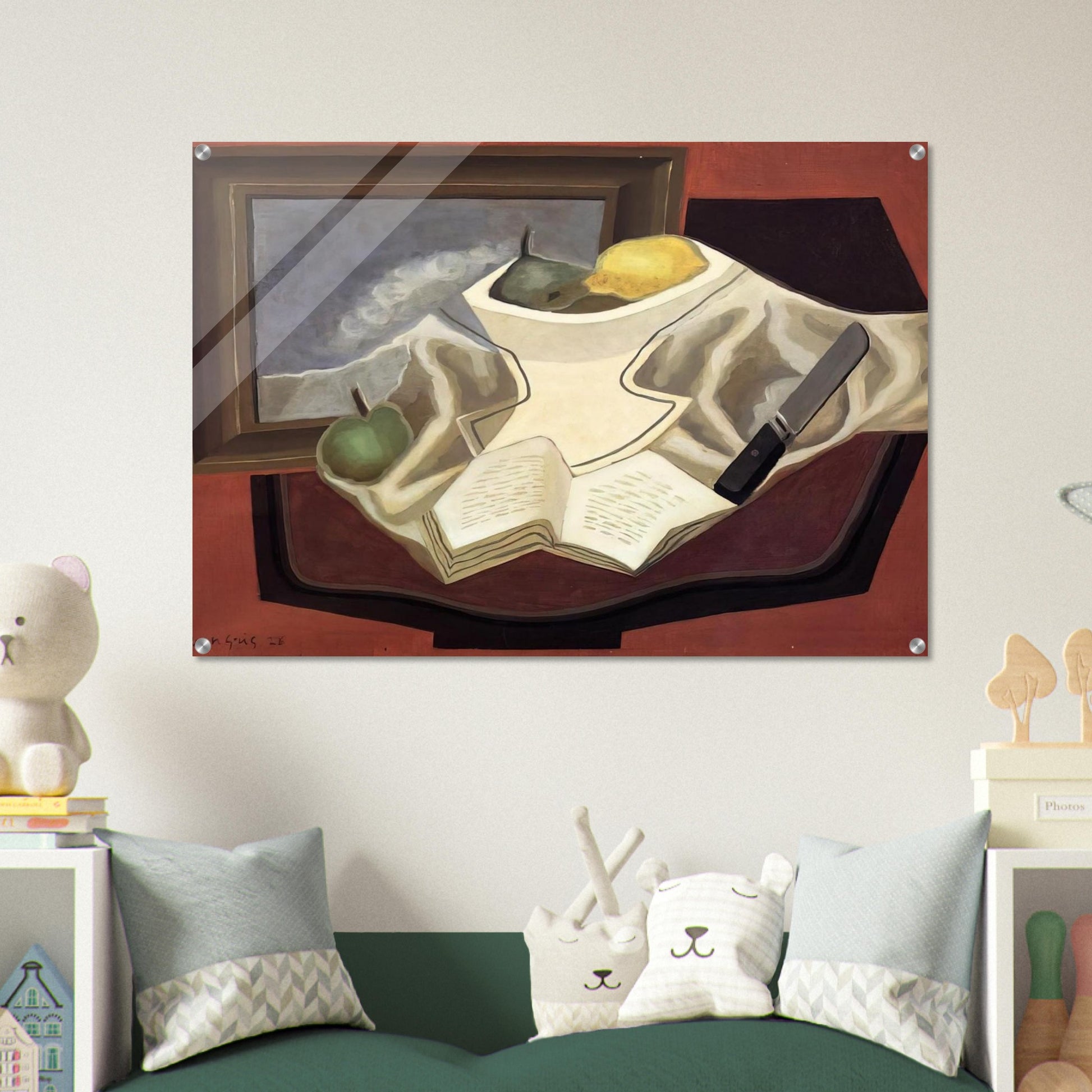 THE TABLE IN FRONT OF THE PICTURE 1926 - Juan Gris Acrylic Print - 70x100 cm / 28x40″ inches | Juan Gris Wall Art | Juan Gris Prints