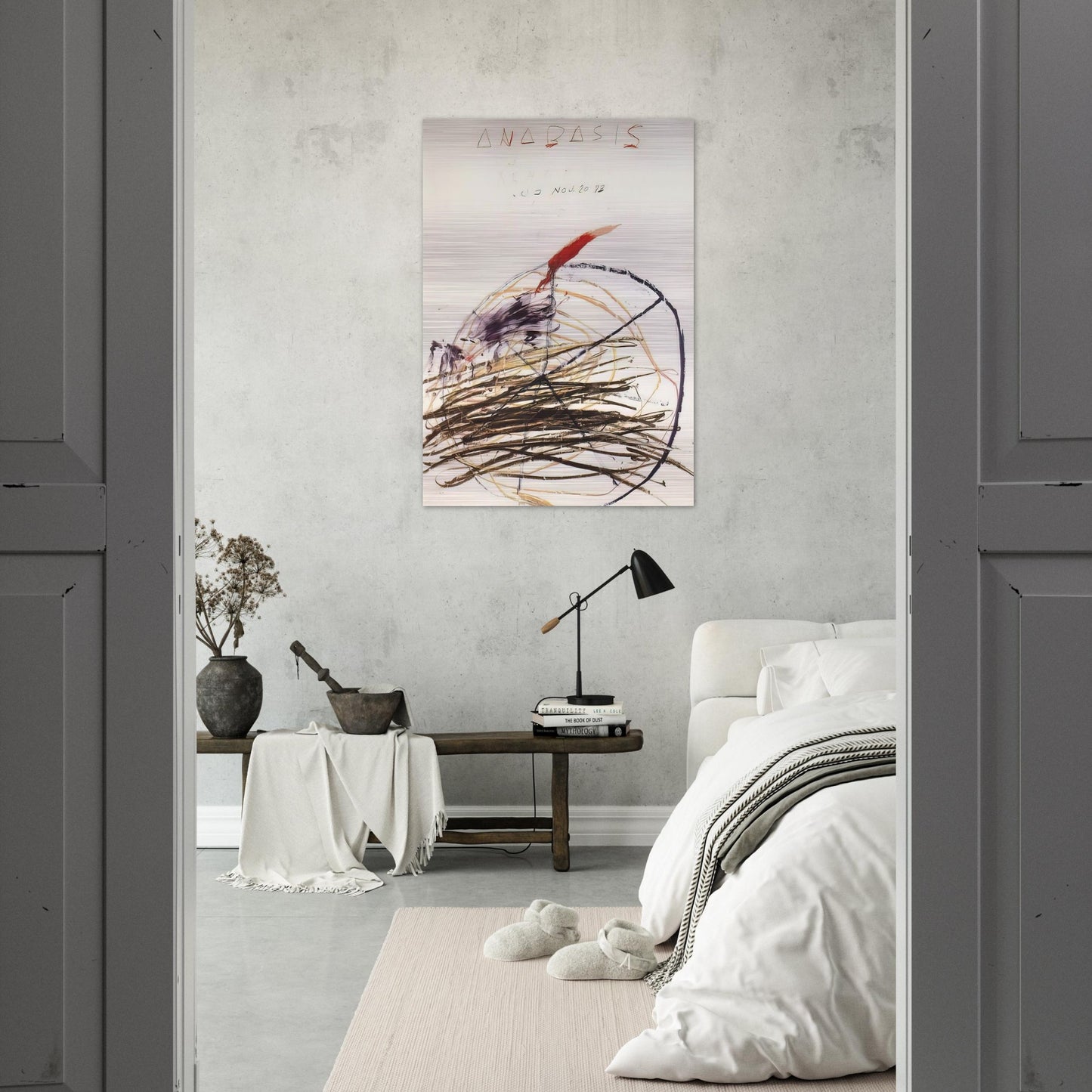 Anabasis  Xenephon  - Cy Twombly Brushed Aluminum Print - 70x100 cm / 28x40 inches | Cy Twombly Aluminum Print | Cy Twombly Prints