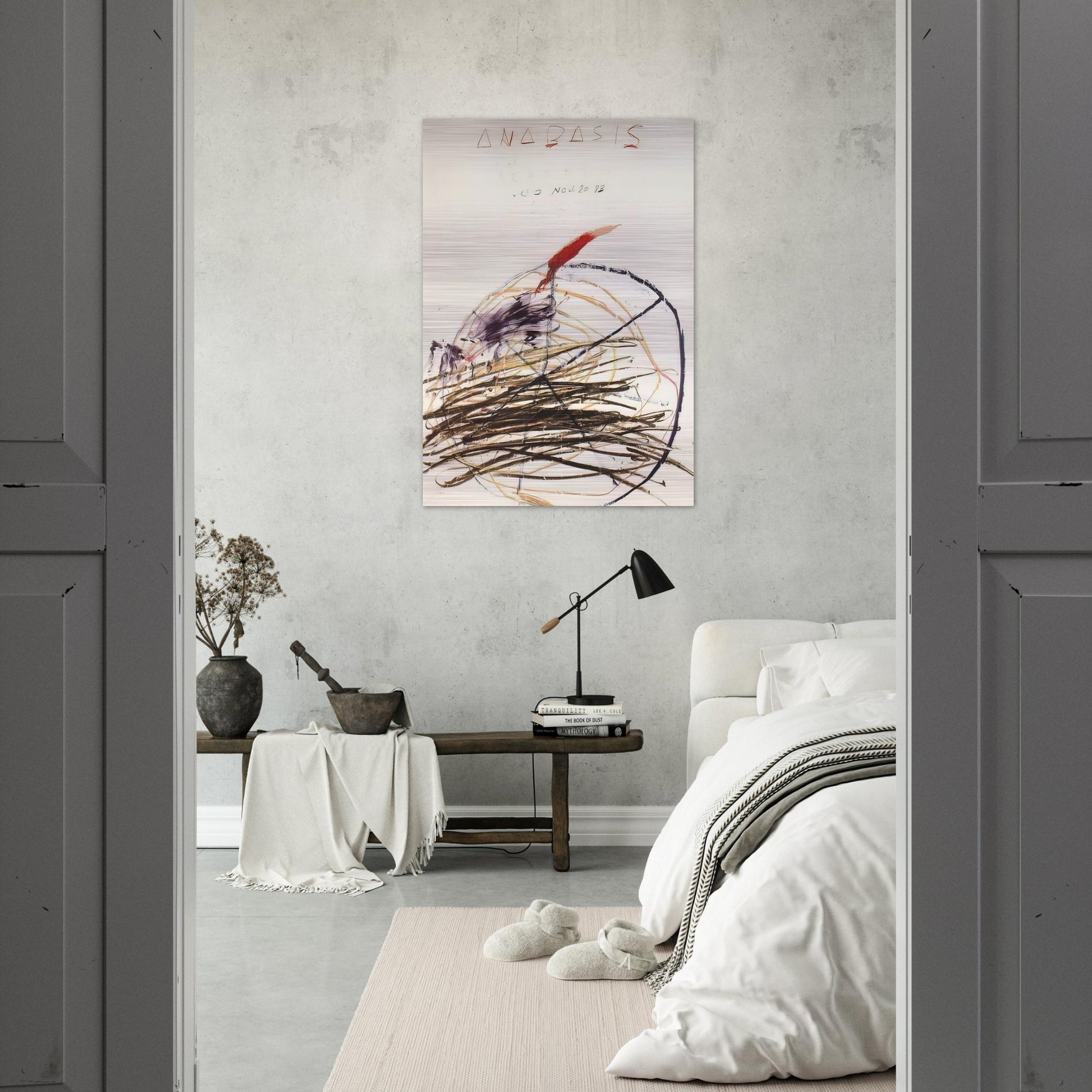 Anabasis  Xenephon  - Cy Twombly Brushed Aluminum Print - 70x100 cm / 28x40 inches | Cy Twombly Aluminum Print | Cy Twombly Prints