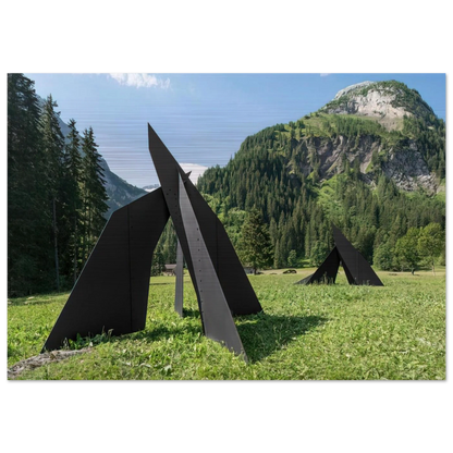 FOUR PLANES ESCARPE 1967 - Alexander Calder Brushed Aluminum Print - 70x100 cm / 28x40 inches | Alexander Calder Aluminum Print | Alexander Calder Prints