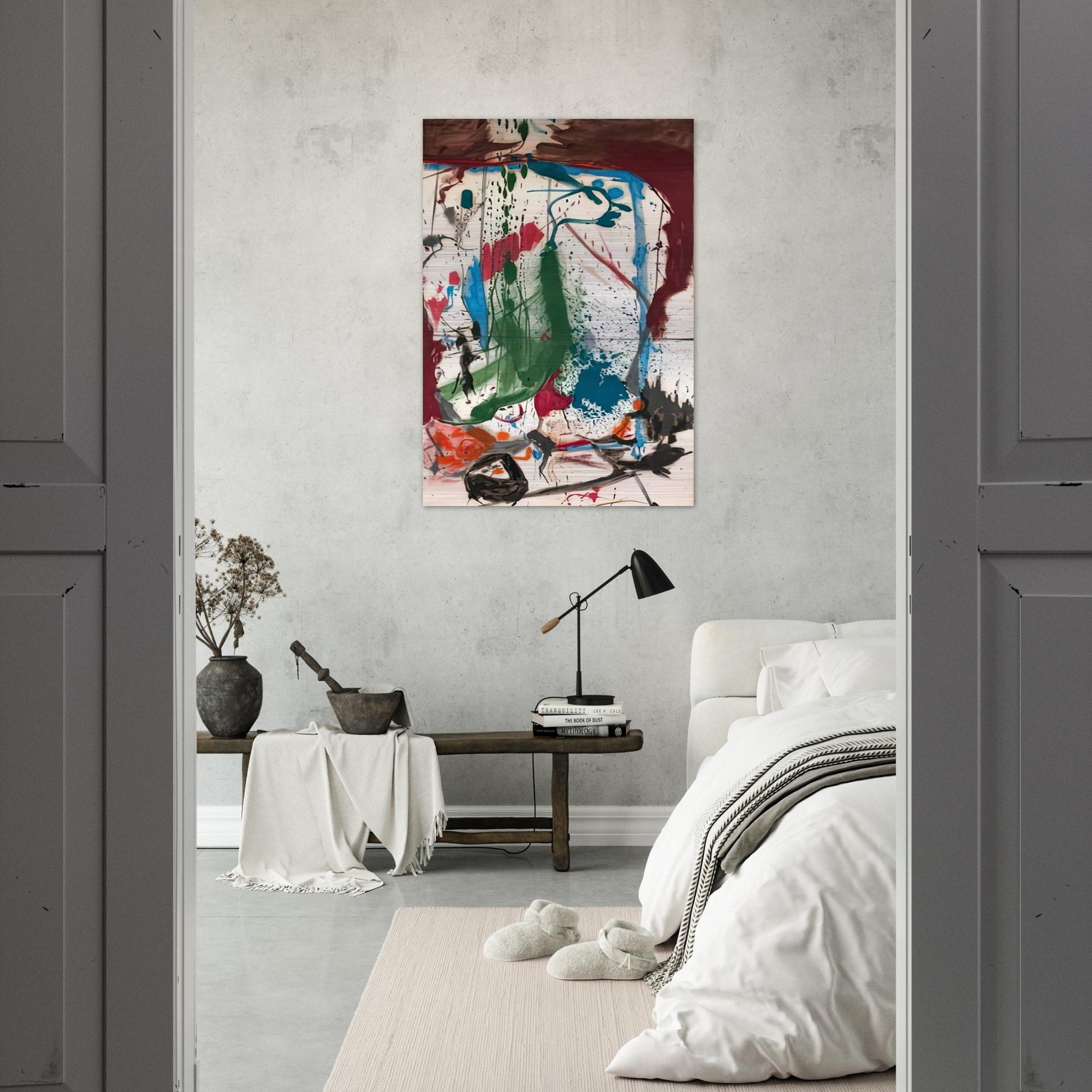 Las Mayas, 1958- - Helen Frankenthaler Brushed Aluminum Print - 70x100 cm / 28x40 inches | Helen Frankenthaler Aluminum Print | Helen Frankenthaler Prints