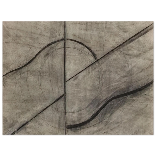 Allan Kaprow - Drawing Based Upon the Breath  75x100 cm / 30x40inches Fine Art Poster