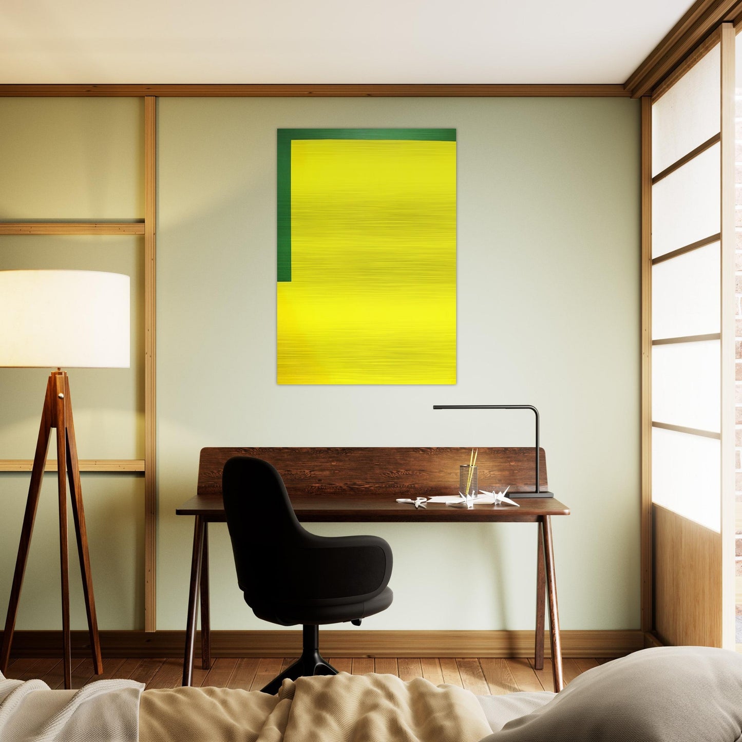 More yellow, less green - 1989 - Carmen Herrera Brushed Aluminum Print - 70x100 cm / 28x40 inches | Carmen Herrera Aluminum Print | Carmen Herrera Prints