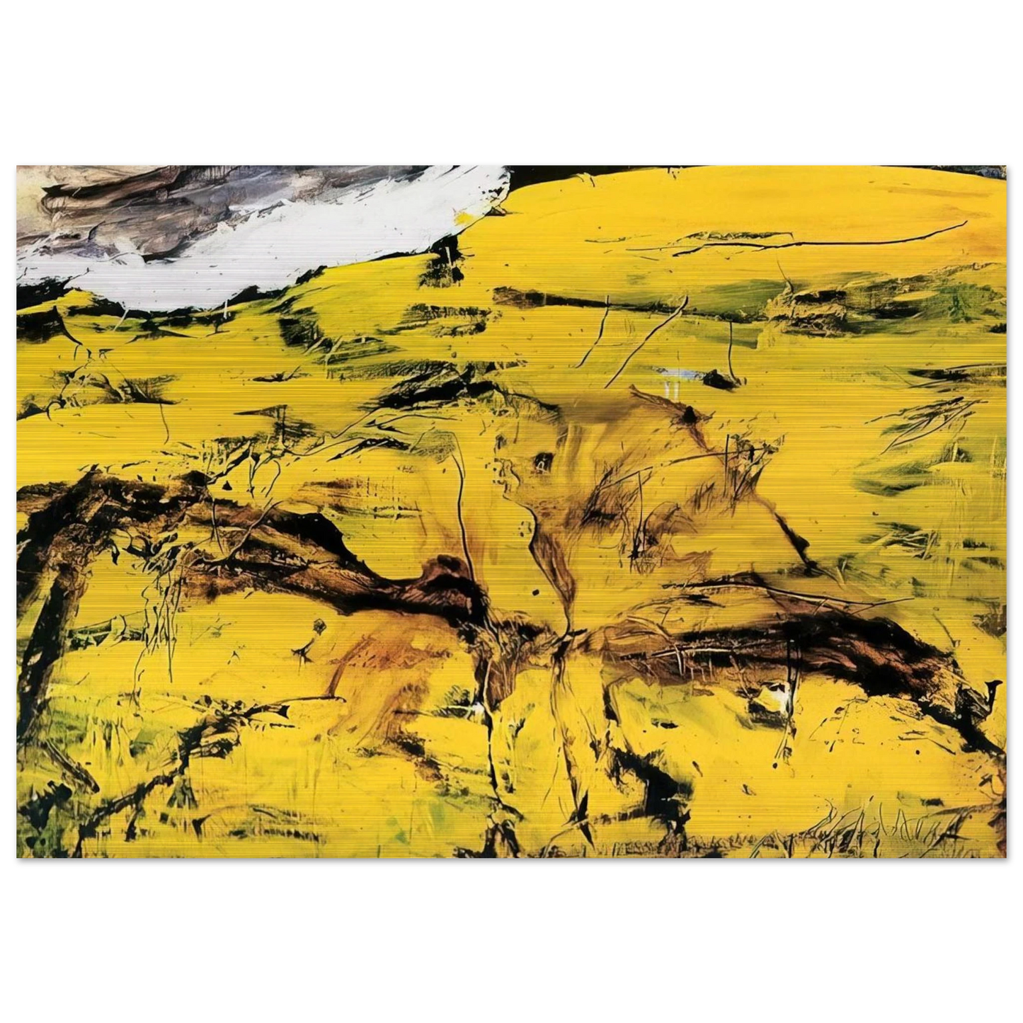 Gorim II - 1995 - Emil Schumacher Brushed Aluminum Print - 70x100 cm / 28x40 inches | Emil Schumacher Aluminum Print | Emil Schumacher Prints