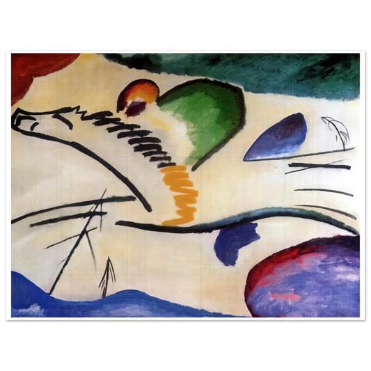 Wassily Kandinsky - LYRICAL LYRICS 1911  75x100 cm / 30x40inches Fine Art Poster