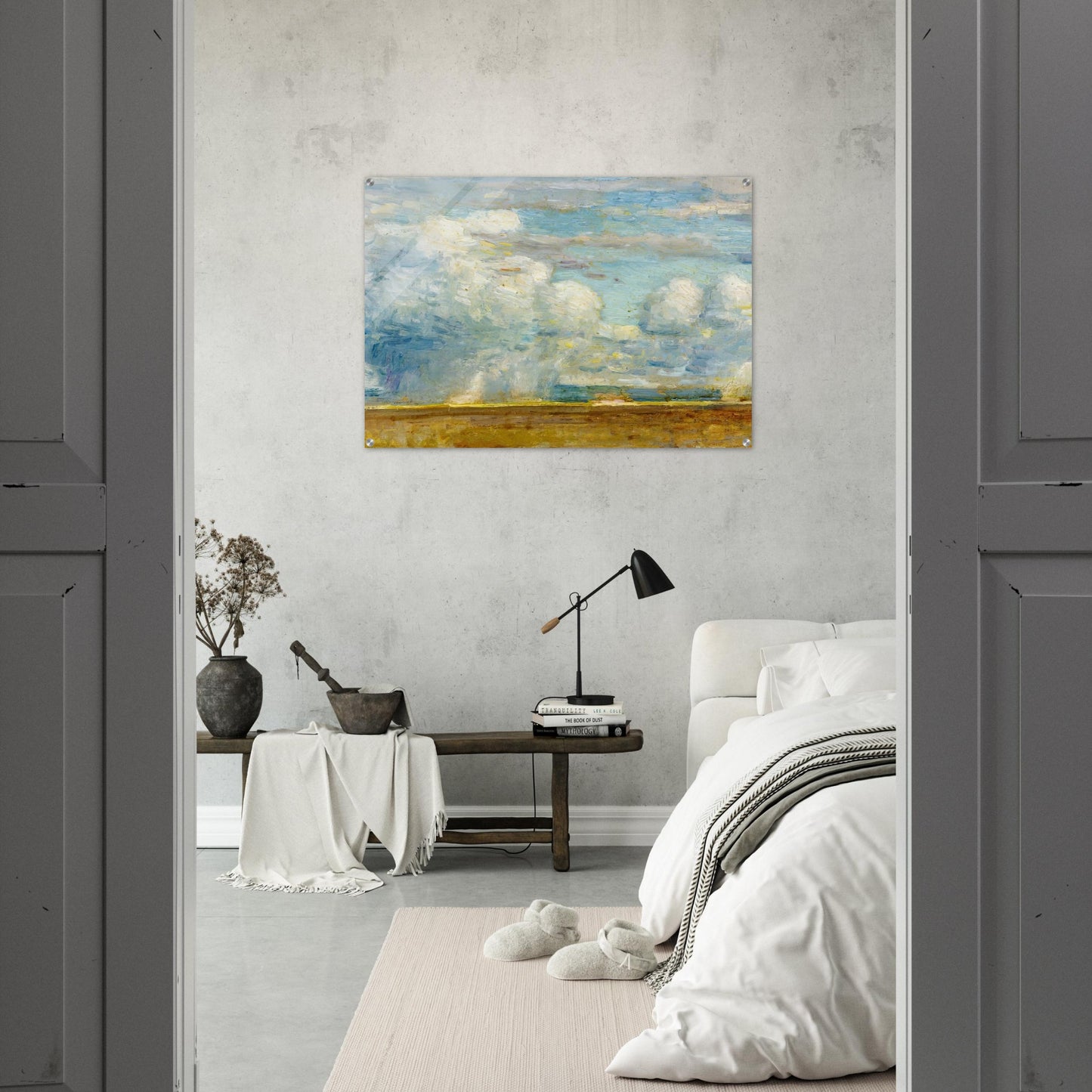 Clouds also known as Rain Clouds over Oregon Desert - Childe Hassam Acrylic Print - 70x100 cm / 28x40″ inches