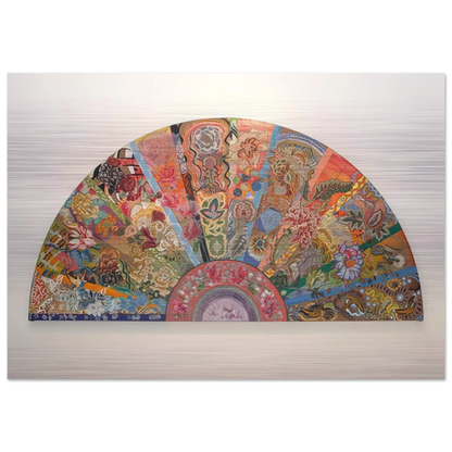 Pleasure Dome - 2003 - Miriam Schapiro Brushed Aluminum Print - 70x100 cm / 28x40 inches | Miriam Schapiro Aluminum Print | Miriam Schapiro Prints