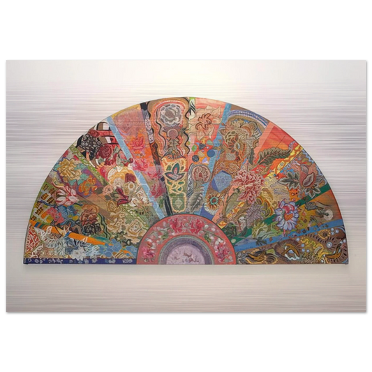 Pleasure Dome - 2003 - Miriam Schapiro Brushed Aluminum Print - 70x100 cm / 28x40 inches | Miriam Schapiro Aluminum Print | Miriam Schapiro Prints