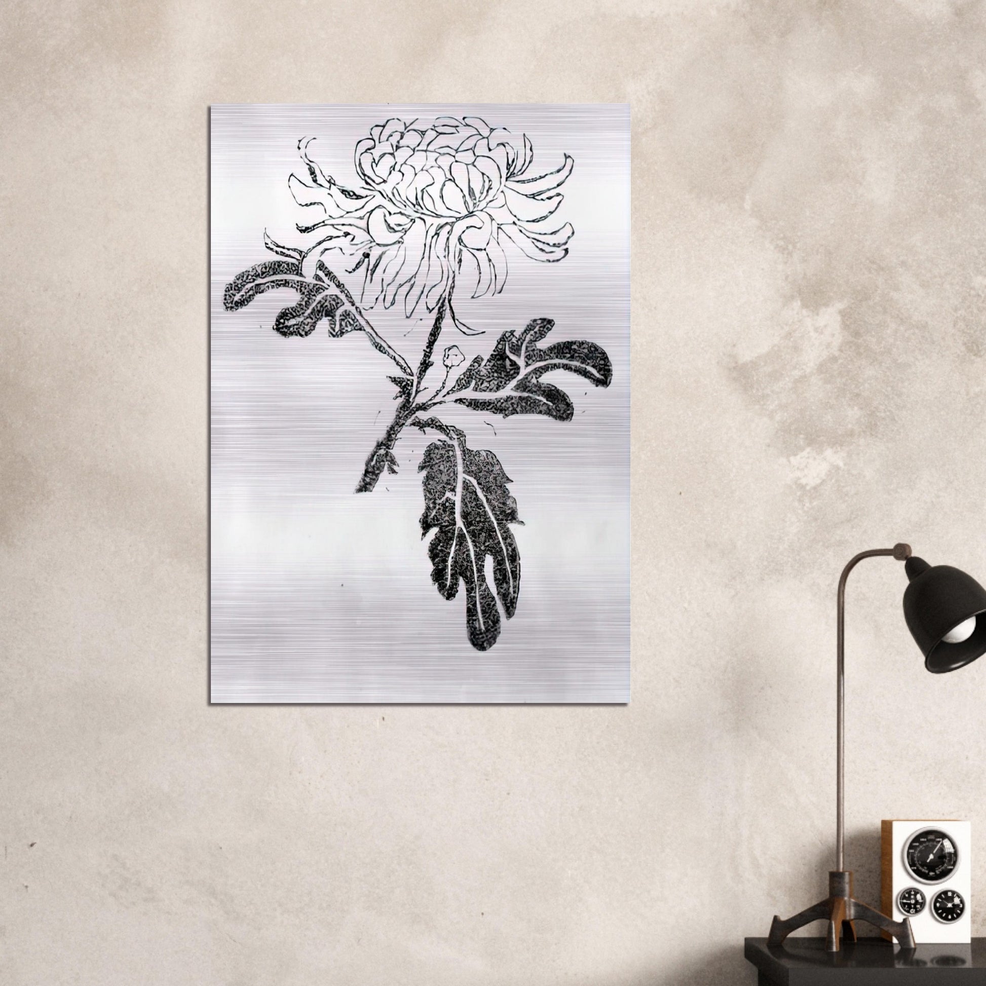 CHRYSANTHEMUM - MC Escher Brushed Aluminum Print - 70x100 cm / 28x40 inches | MC Escher Aluminum Print | MC Escher Prints | Maurits Cornelis Escher Prints