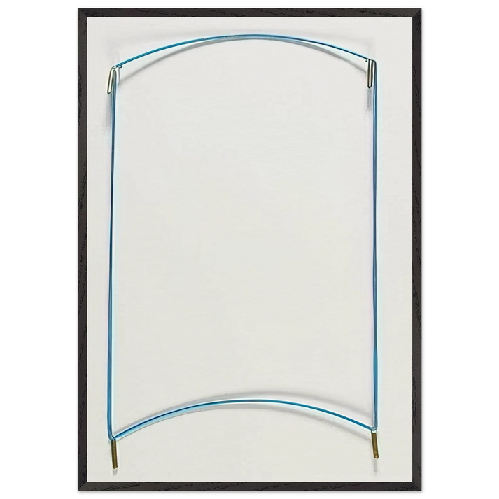 Untitled - 1969 N6 - Fred Sandback 70x100 cm / 28x40 inches Framed Art Print – Black Wooden Frame