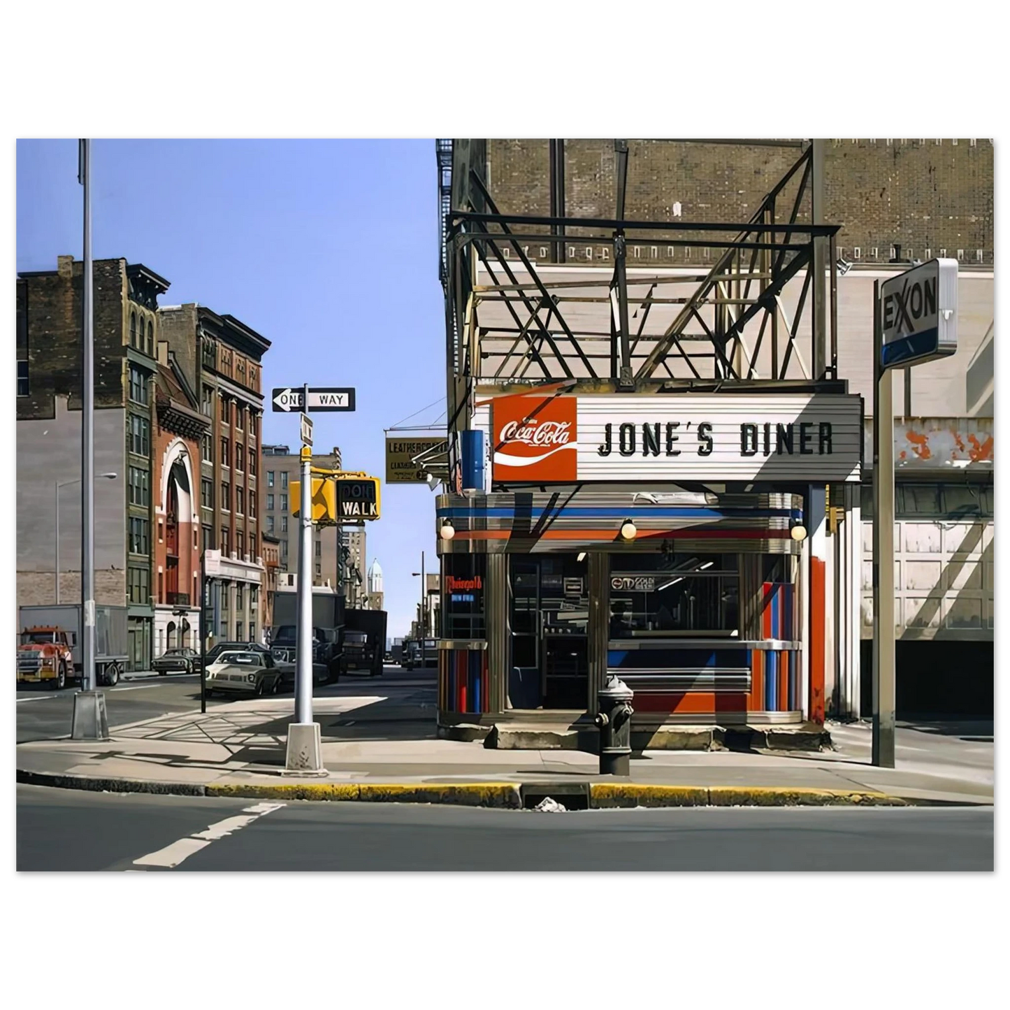 Richard Estes - JONES DINER 1979  75x100 cm / 30x40inches Fine Art Poster