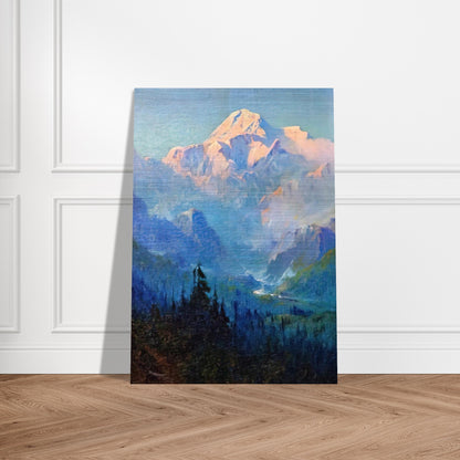 Mount McKinley, Sunset - Romanticism - Sydney Laurence Brushed Aluminum Print - 70x100 cm / 28x40 inches | Sydney Laurence Aluminum Print | Sydney Laurence Prints