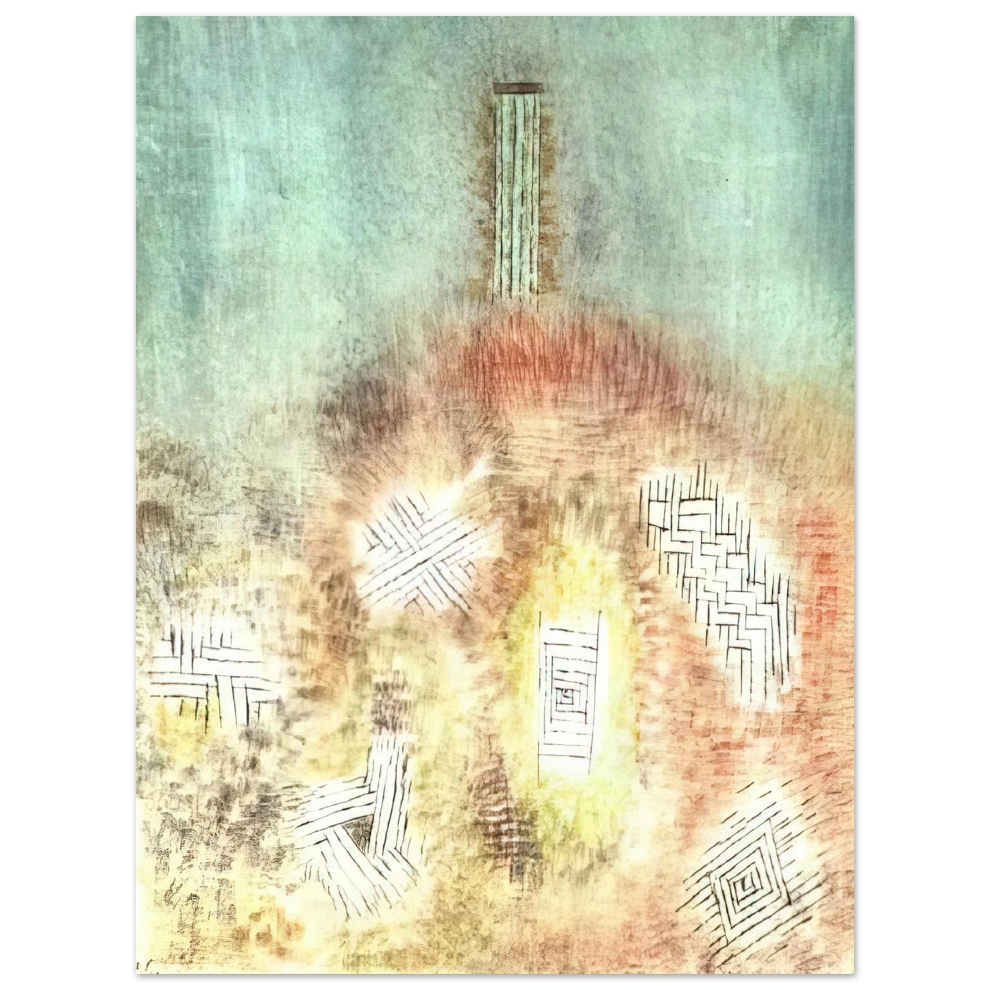 Paul Klee - THE COLUMN 1926  75x100 cm / 30x40inches Fine Art Poster