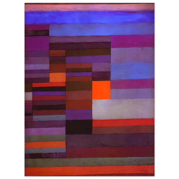 Paul Klee - FIRE EVENING 1929  75x100 cm / 30x40inches Fine Art Poster