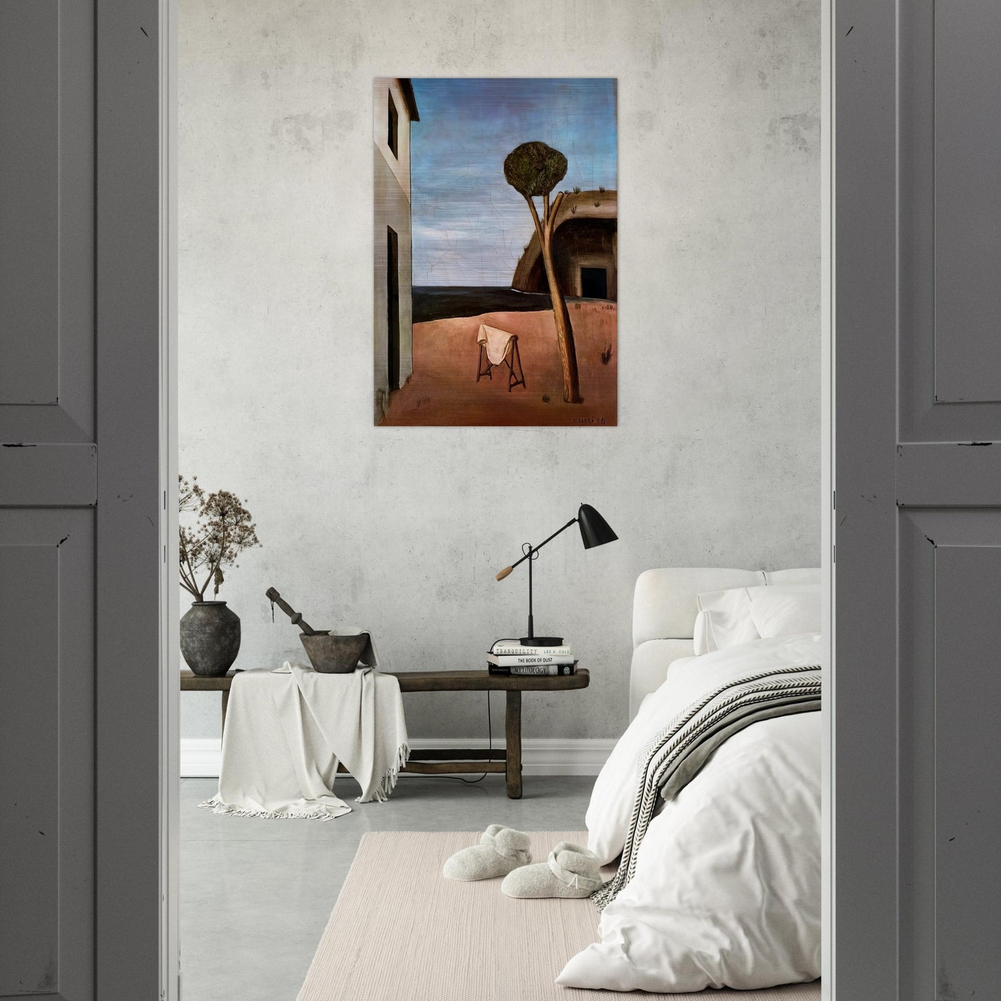 A PINE BY THE SEA 1921 - Carlo Carra Brushed Aluminum Print - 70x100 cm / 28x40 inches | Carlo Carra Aluminum Print | Carlo Carra Prints