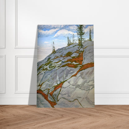 Blueberries in Fissures - 1983 - Neil Welliver Brushed Aluminum Print - 70x100 cm / 28x40 inches | Neil Welliver Aluminum Print | Neil Welliver Prints