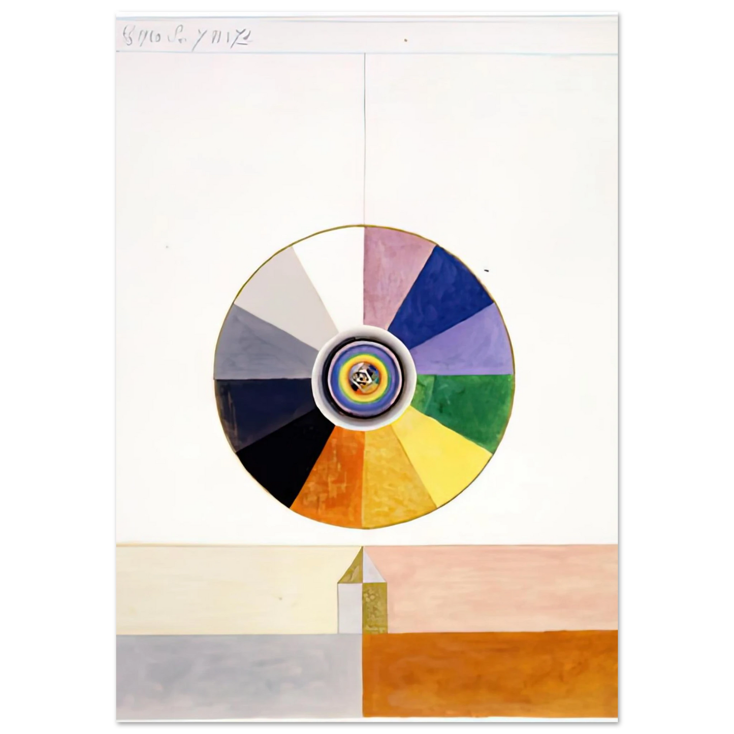 Hilma af Klint - SERIES VII NO 7D 1920 Wall art - 50x70 cm / 20x28 inches - Premium Wooden Framed Poster With Fine Art Paper-canvas - Wood frame
