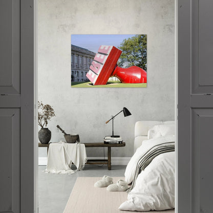 FREE STAMP AT CLEVELAND CITY HALL COLLABORATION WITH VAN BRUGGEN - Claes Oldenburg Brushed Aluminum Print - 70x100 cm / 28x40 inches | Claes Oldenburg Aluminum Print | Claes Oldenburg Prints