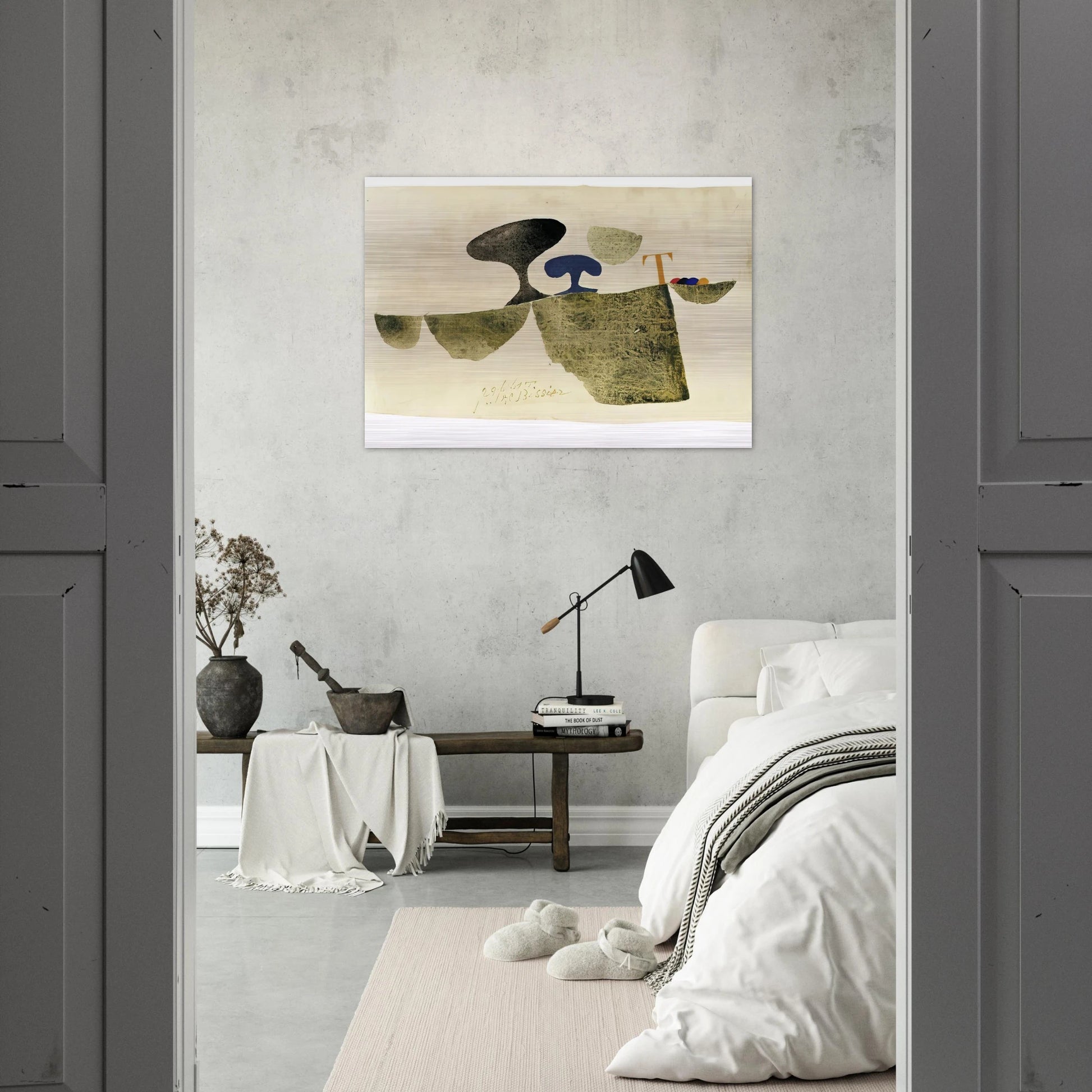 29.6.61 T - 1961 - Julius Bissier Brushed Aluminum Print - 70x100 cm / 28x40 inches | Julius Bissier Aluminum Print | Julius Bissier Prints