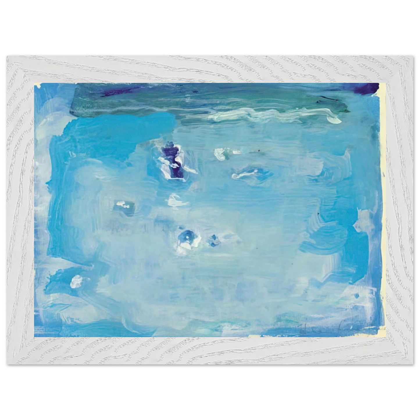 Helen Frankenthaler - Untitled - Color Field Painting, Lyrical Abstraction Wall art - 60x80 cm / 24x32 inches - Premium Wooden Framed Poster With Fine Art Paper-canvas - Wood frame
