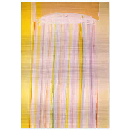 Yellow Prairie - 1972 - Ronnie Landfield Brushed Aluminum Print - 70x100 cm / 28x40 inches | Ronnie Landfield Aluminum Print | Ronnie Landfield Prints