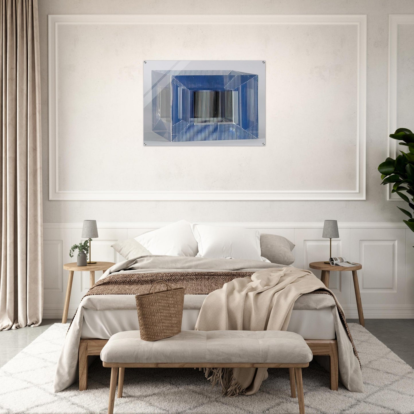 CUBE WITH AMBIGOUS SPACE 1981 - Jesus Rafael Soto Acrylic Print - 70x100 cm / 28x40″ inches | Jesus Rafael Soto Wall Art | Jesus Rafael Soto Prints