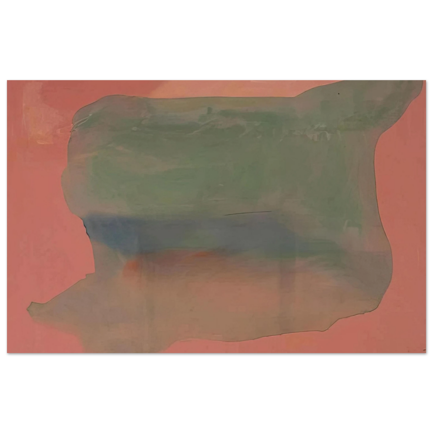 Helen Frankenthaler - Yearning - 1973 Wall art - 27x35 cm / 11x14 inches - Premium Wooden Framed Poster With Fine Art Paper-canvas - Black frame