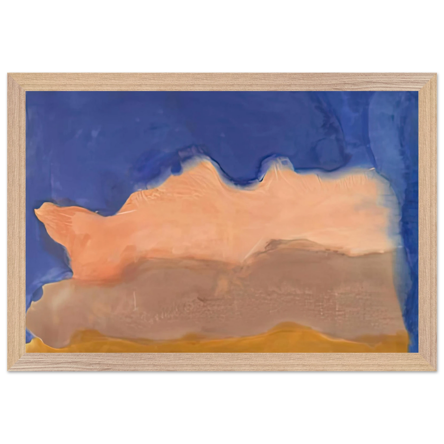 Helen Frankenthaler - Moontide, 1968- Wall Art - 21x29.7 cm / 8x12" - Premium Wooden Framed Poster With Fine Art Paper-canvas - Wood frame
