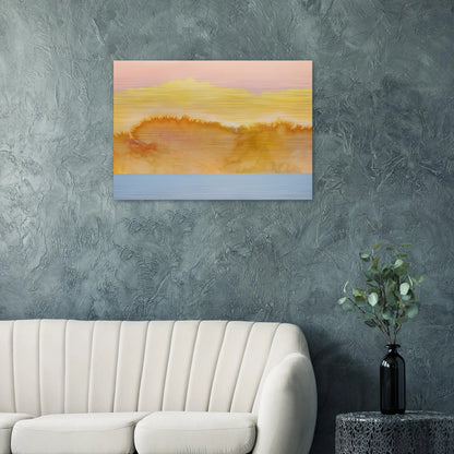 Turquoise Prairie - 1979 - Ronnie Landfield Brushed Aluminum Print - 70x100 cm / 28x40 inches | Ronnie Landfield Aluminum Print | Ronnie Landfield Prints