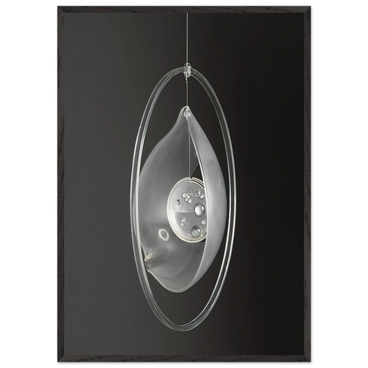 Deformacion de la gota circunvalada - 1965 - Gyula Kosice 70x100 cm / 28x40 inches Framed Art Print – Black Wooden Frame