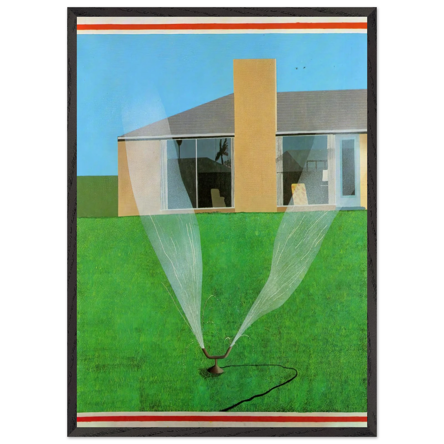 David Hockney - David Hockney Wall art - 30x45 cm / 12x18 inches - Premium Wooden Framed Poster With Fine Art Paper-canvas - White frame