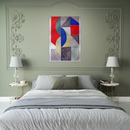 ABSTRACT COMPOSITION - Sonia Delaunay Brushed Aluminum Print - 70x100 cm / 28x40 inches | Sonia Delaunay Aluminum Print | Sonia Delaunay Prints