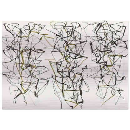 Untitled with Green - 1989 - Brice Marden Brushed Aluminum Print - 70x100 cm / 28x40 inches | Brice Marden Aluminum Print | Brice Marden Prints