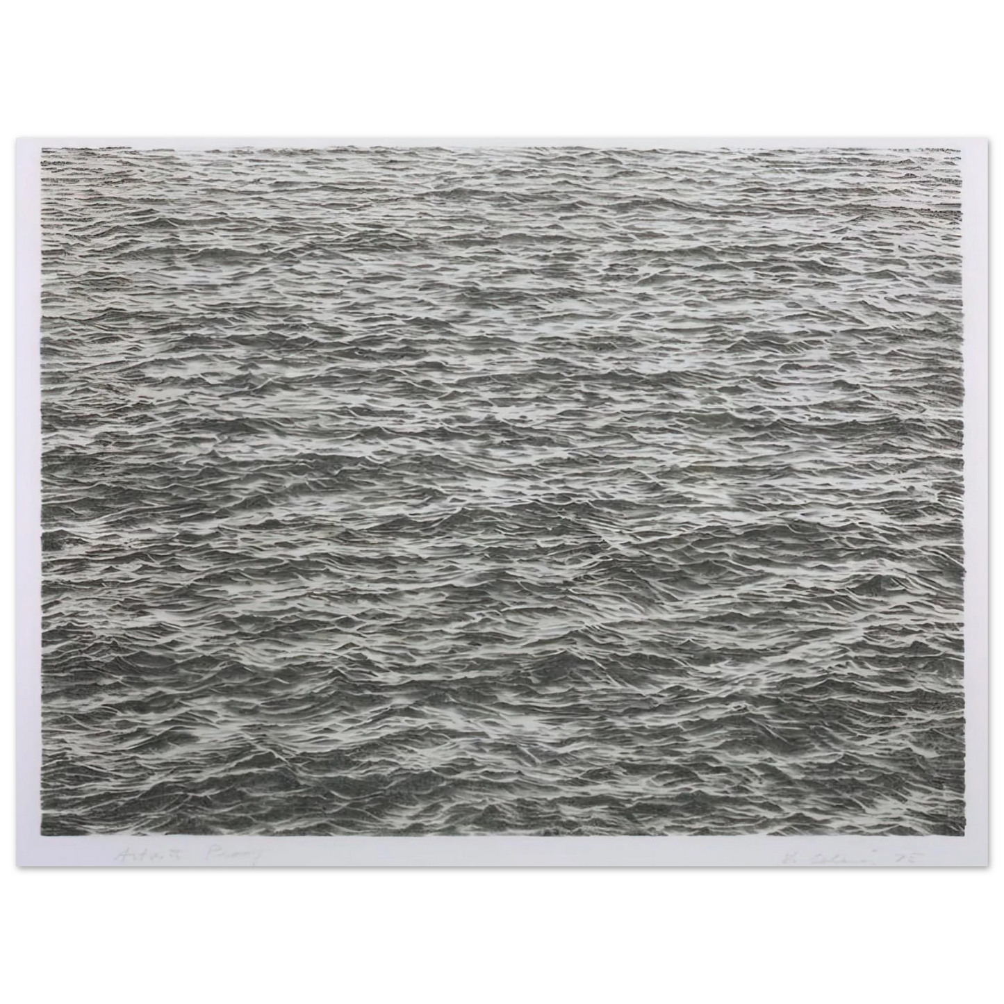 Vija Celmins - OCEAN 1975  75x100 cm / 30x40inches Fine Art Poster