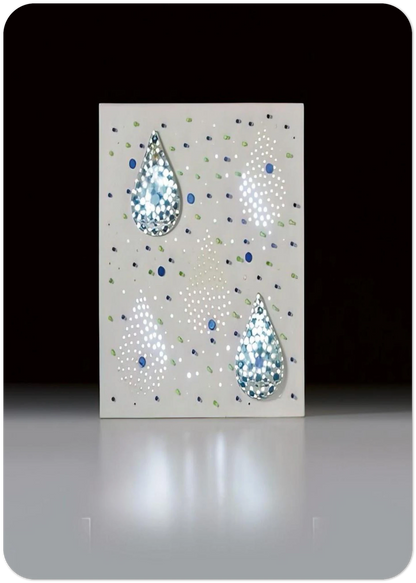 Lumínica con dos gotas Composición con gotas de agua - 1970 By Gyula Kosice Pack of 10 Post Cards | Gyula Kosice Post Cards | A6 (10.5 x 14.8 cm) - 4.1 x 5.8 inches