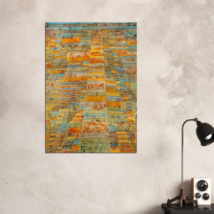 HIGHWAY AND BYWAYS 1929 - Paul Klee Brushed Aluminum Print - 70x100 cm / 28x40 inches | Paul Klee Aluminum Print | Paul Klee Prints