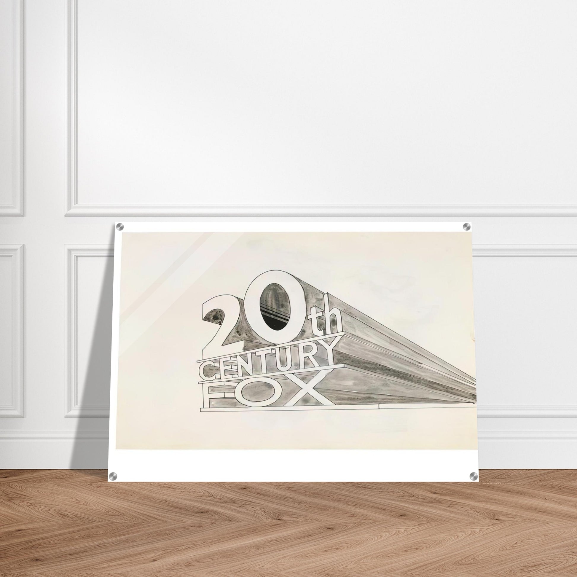 TRADEMARK STUDY 5 1962 - Edward Ruscha Acrylic Print - 70x100 cm / 28x40″ inches | Edward Ruscha Wall Art | Edward Ruscha Prints
