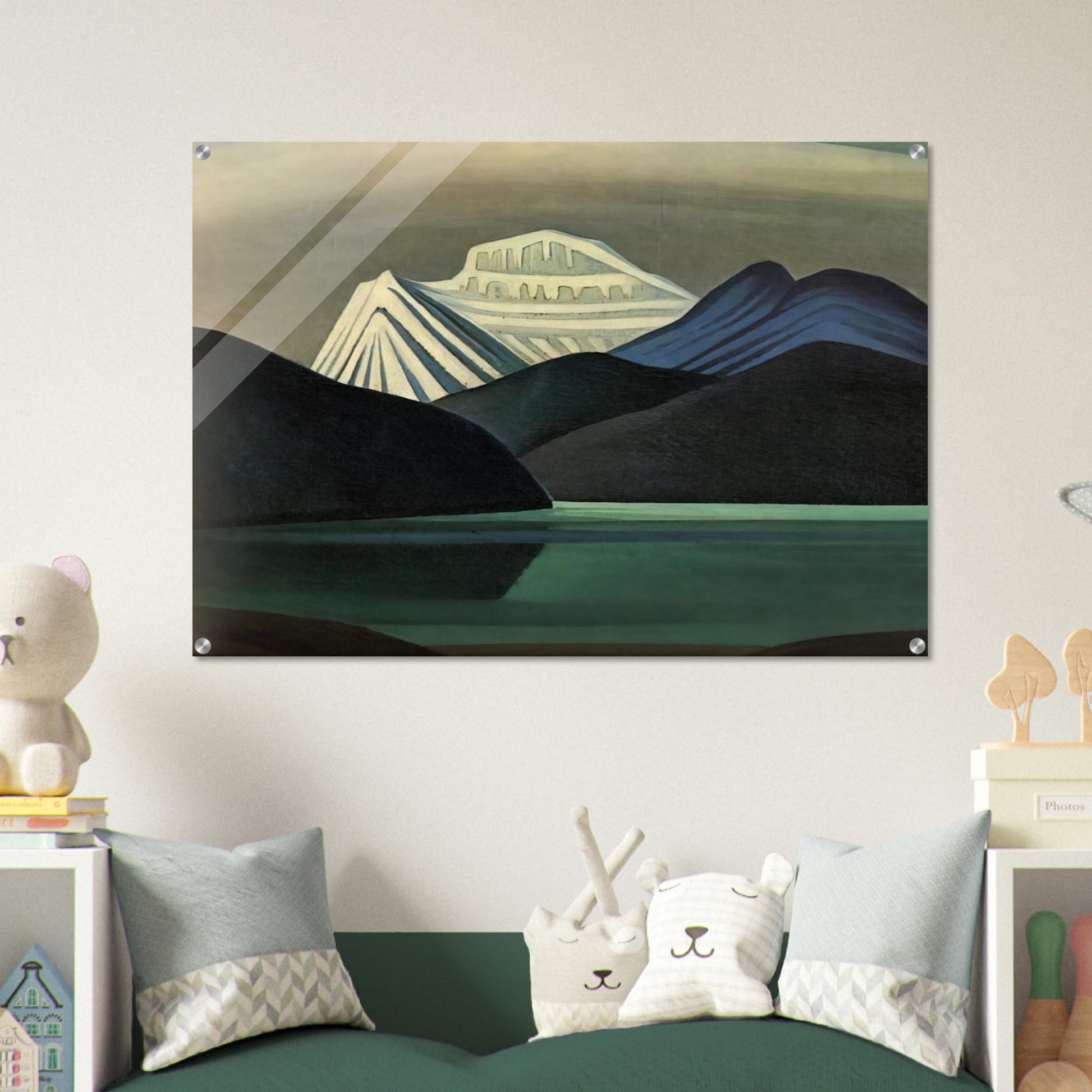 Mountains and Lake - 1929 - Lawren Harris Acrylic Print - 70x100 cm / 28x40″ inches