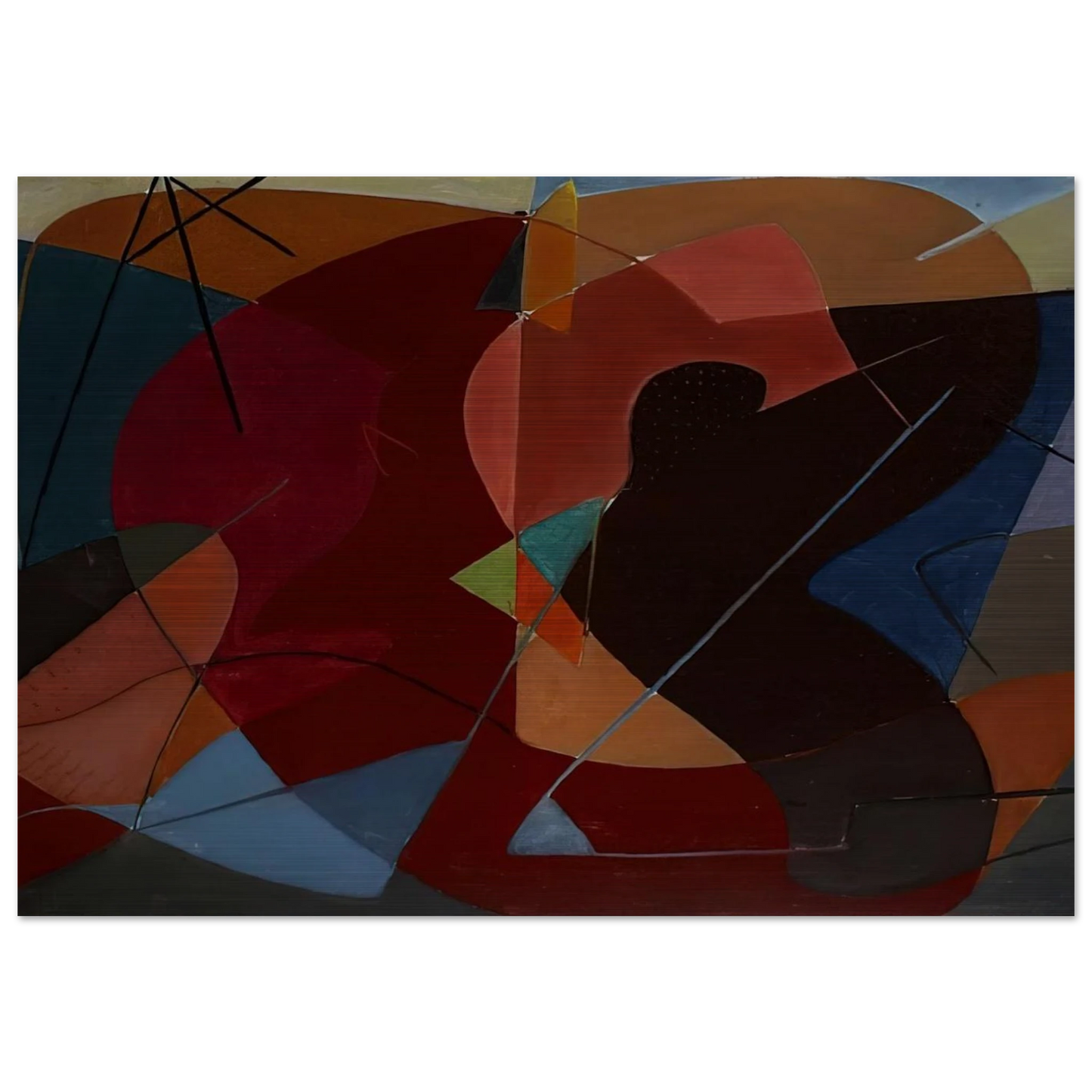 Untitled No 8 - 1932 - John Ferren Brushed Aluminum Print - 70x100 cm / 28x40 inches | John Ferren Aluminum Print | John Ferren Prints