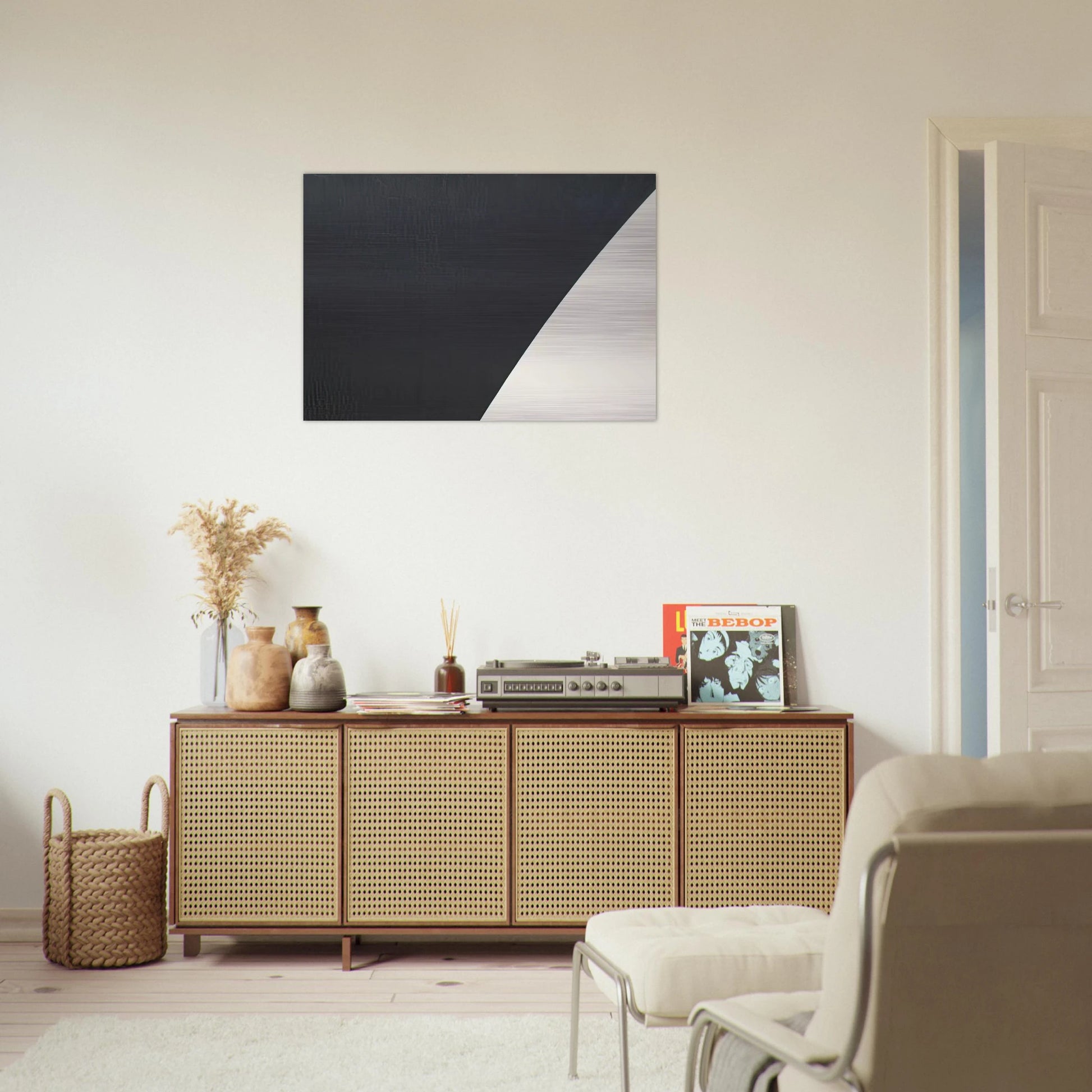 White Curve VII - Ellsworth Kelly Brushed Aluminum Print - 70x100 cm / 28x40 inches | Ellsworth Kelly Aluminum Print | Ellsworth Kelly Prints
