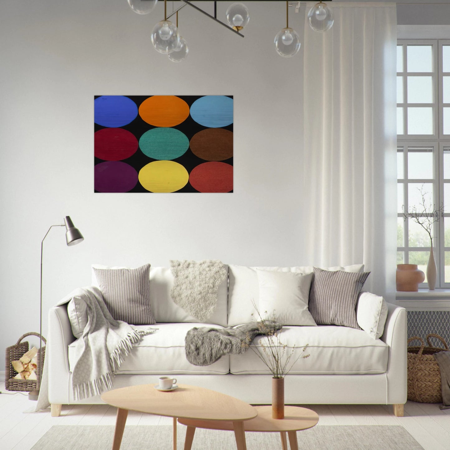 Nine Colors - Ellsworth Kelly Brushed Aluminum Print - 70x100 cm / 28x40 inches | Ellsworth Kelly Aluminum Print | Ellsworth Kelly Prints