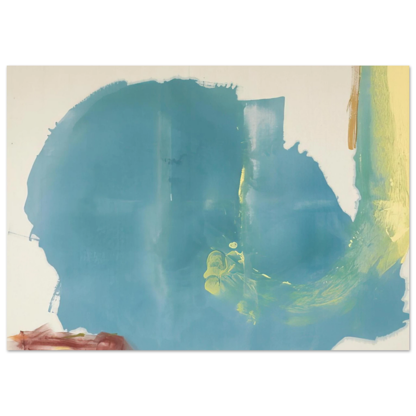 Helen Frankenthaler - Where Necessary - 1977 Wall art - 40x50 cm / 16x20 inches - Premium Wooden Framed Poster With Fine Art Paper-canvas - Black frame