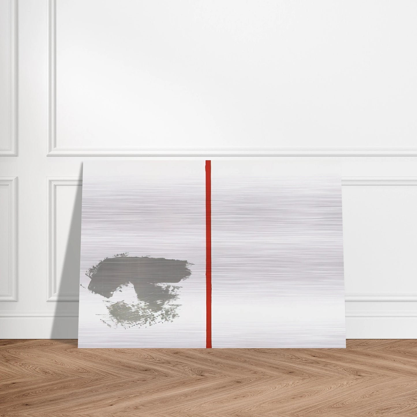 OHNE TITEL MIT ROTEM STRICH 1970 - BLINKY PALERMO Brushed Aluminum Print - 70x100 cm / 28x40 inches | BLINKY PALERMO Aluminum Print | BLINKY PALERMO Prints