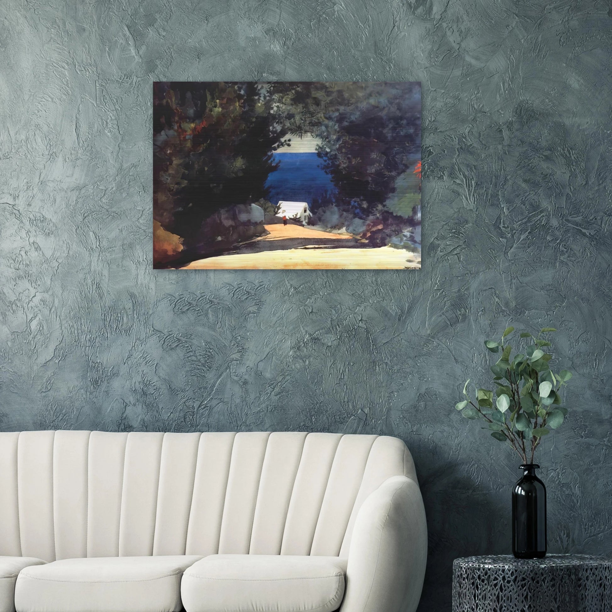ROAD IN BERMUDA - Winslow Homer Brushed Aluminum Print - 70x100 cm / 28x40 inches | Winslow Homer Aluminum Print | Winslow Homer Prints