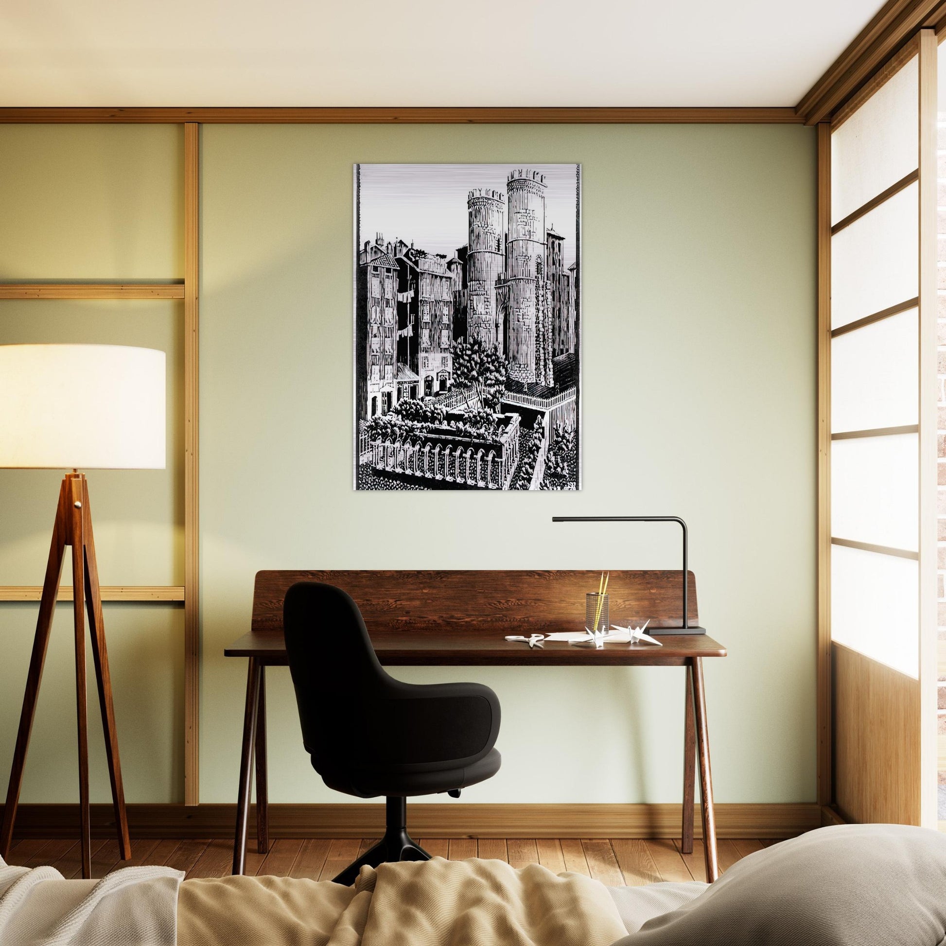 ESCHER (25) - MC Escher Brushed Aluminum Print - 70x100 cm / 28x40 inches | MC Escher Aluminum Print | MC Escher Prints | Maurits Cornelis Escher Prints