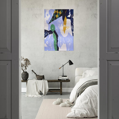 Blue Diaphan - 1965 - Ernst Wilhelm Nay Brushed Aluminum Print - 70x100 cm / 28x40 inches | Ernst Wilhelm Nay Aluminum Print | Ernst Wilhelm Nay Prints