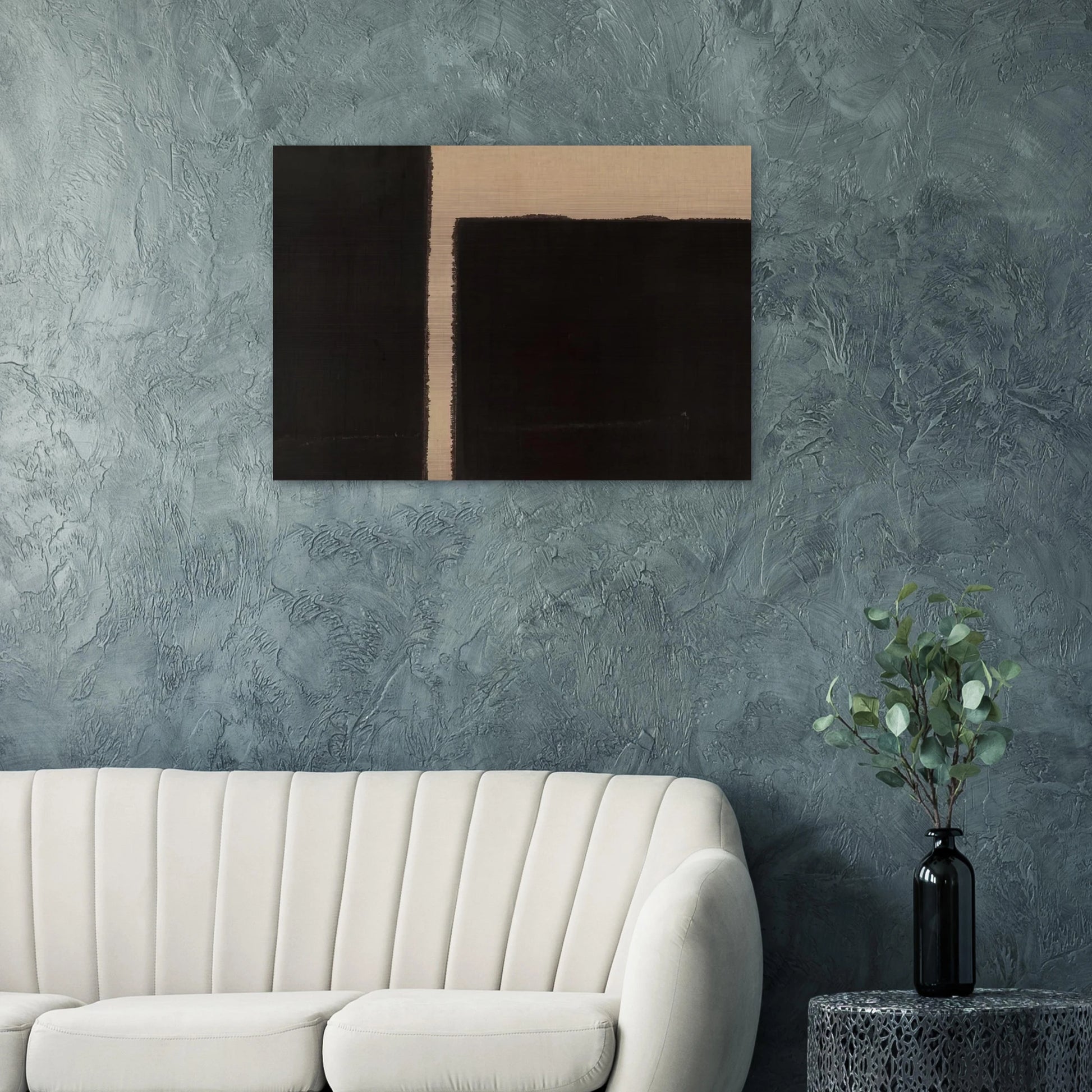 Burnt Umber  Ultramarine Blue - 1998 - Yun Hyong-keun Brushed Aluminum Print - 70x100 cm / 28x40 inches | Yun Hyong-keun Aluminum Print | Yun Hyong-keun Prints