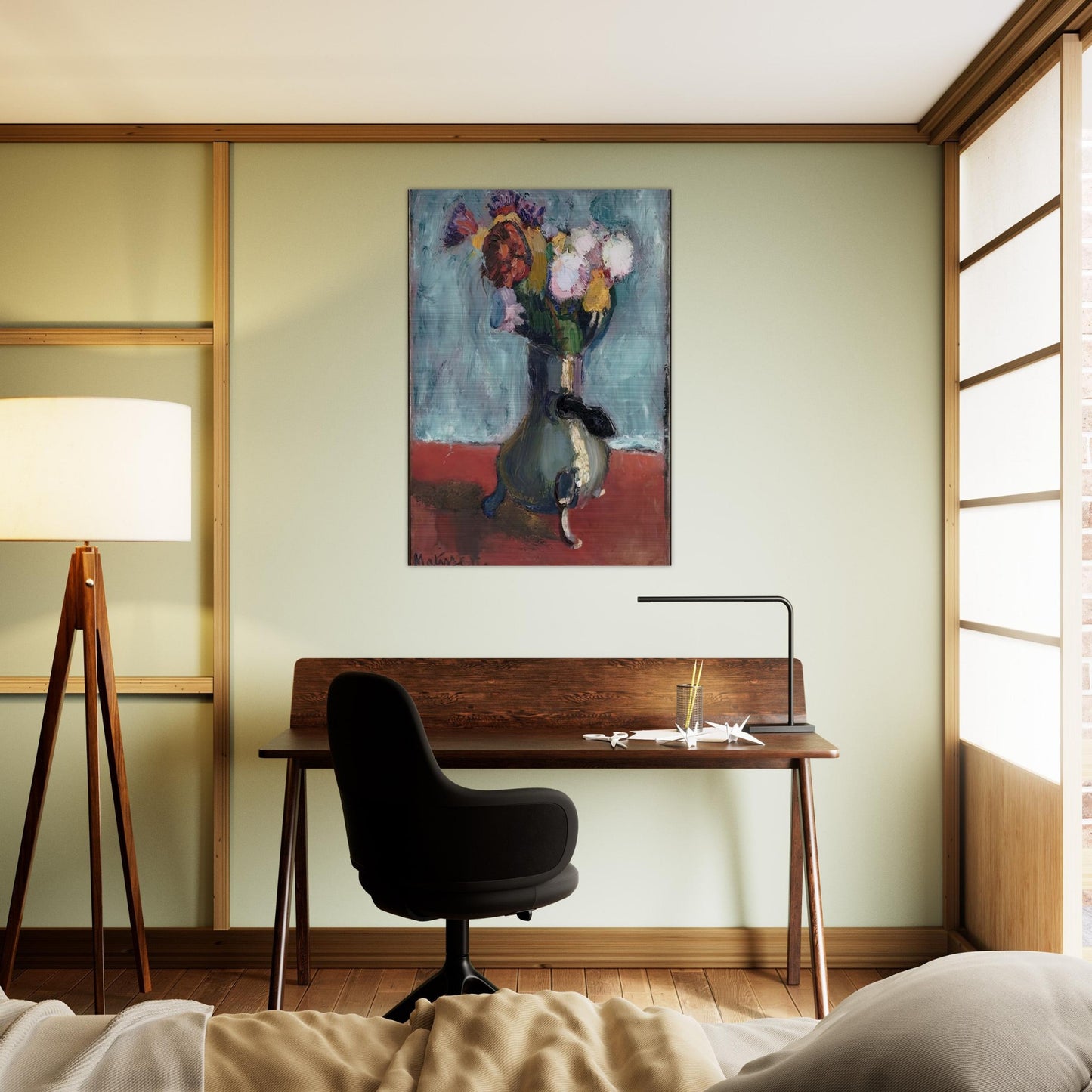 BOUQUET OF FLOWERS IN CHOCOLATE 1902 - Henri Matisse Brushed Aluminum Print - 70x100 cm / 28x40 inches | Henri Matisse Aluminum Print | Henri Matisse Prints